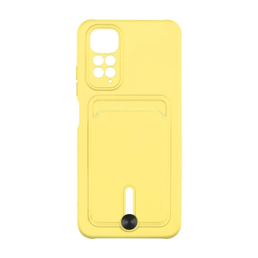 Чохол TPU Colorfull Pocket Card для Xiaomi Червонийmi Note 11 (Global) / Note 11S 4G Колір 42.Бордовий