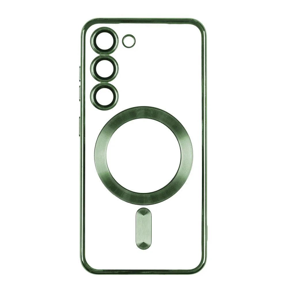 Чехол TPU Metallic із захистом камери with Magsafe для Samsung Galaxy S21 FE (G990) Цвет Black