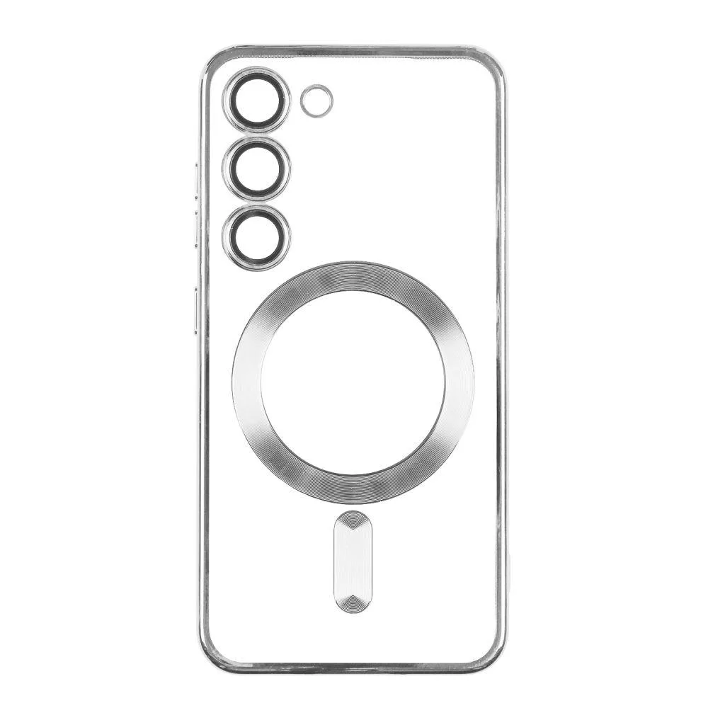 Чехол TPU Metallic із захистом камери with Magsafe для Samsung Galaxy S21 FE (G990) Цвет Black