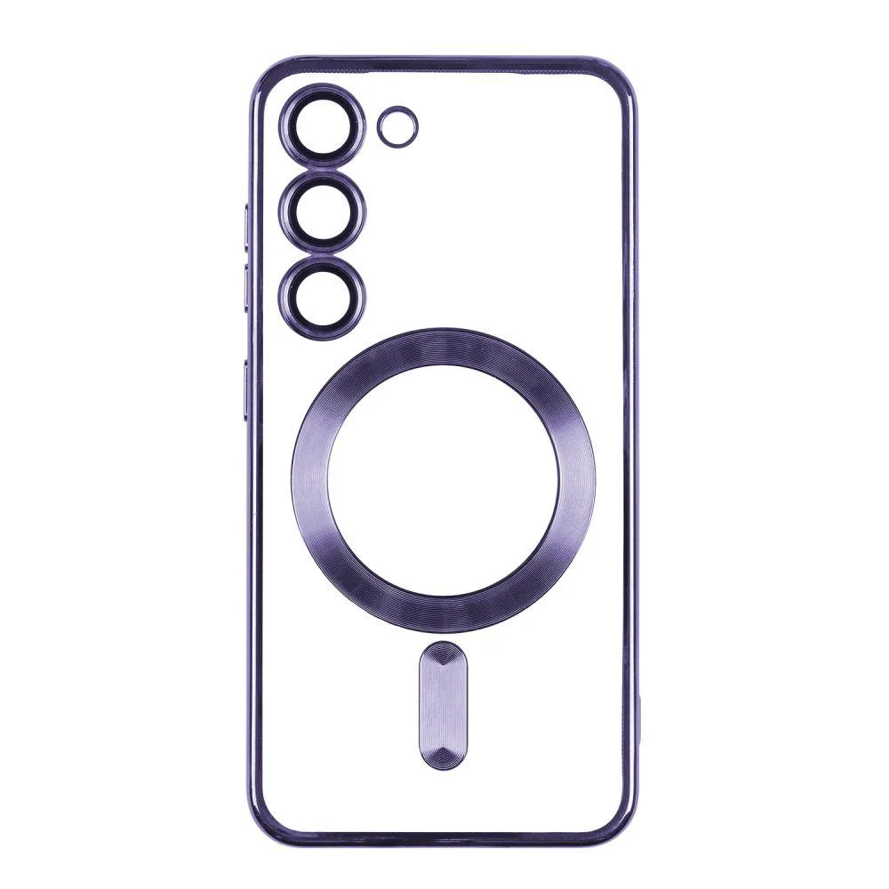 Чехол TPU Metallic із захистом камери with Magsafe для Samsung Galaxy S21 FE (G990) Цвет Black