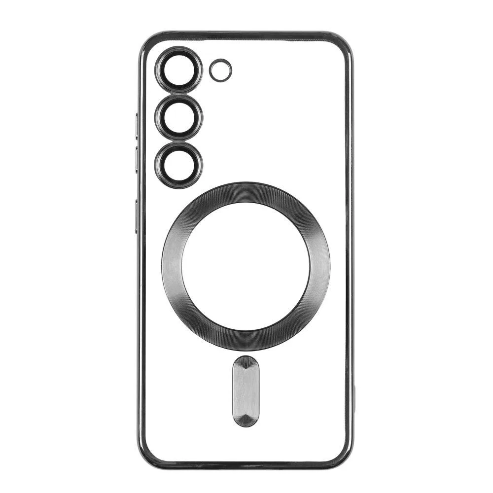 Чехол TPU Metallic із захистом камери with Magsafe для Samsung Galaxy S21 FE (G990) Цвет Black