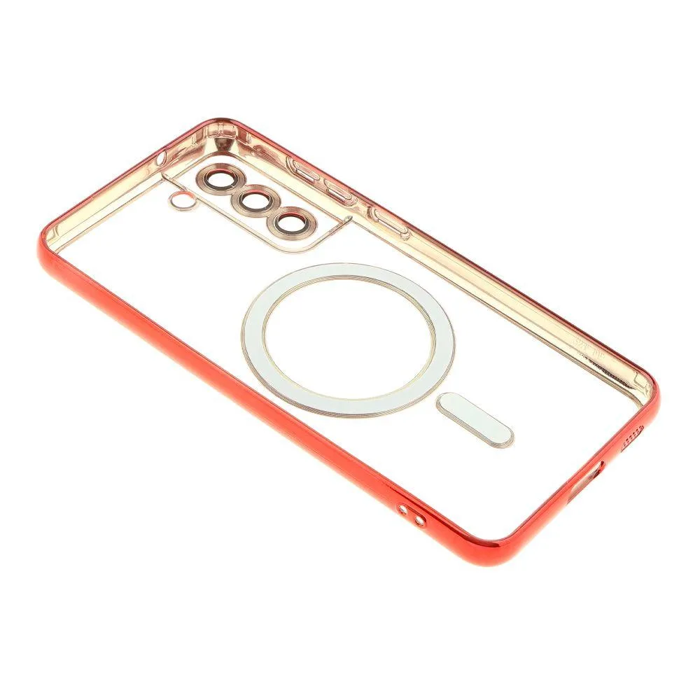 Чохол TPU Metallic з повним захистом камери with Magsafe для Samsung Galaxy S21 FE (G990) Колір Gold
