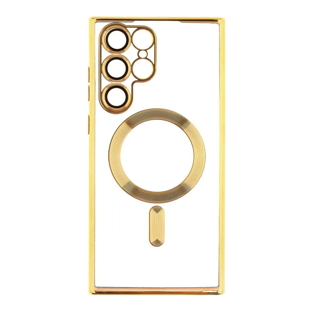 Чохол TPU Metallic з повним захистом камери with Magsafe для Samsung Galaxy S22 Ultra (S908) Колір Чорний