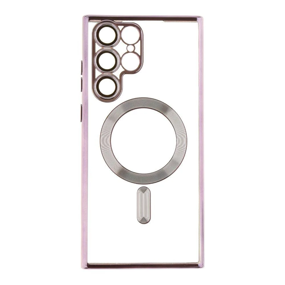 Чохол TPU Metallic з повним захистом камери with Magsafe для Samsung Galaxy S22 Ultra (S908) Колір Чорний