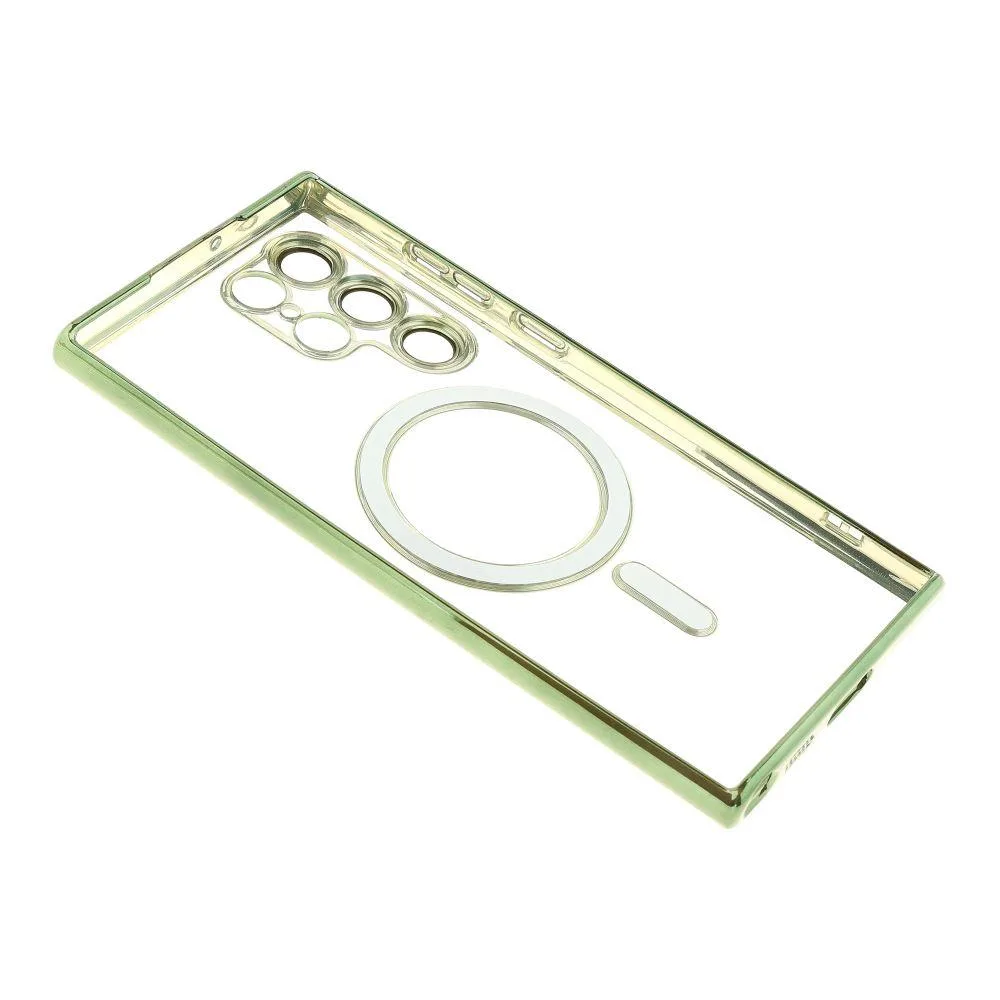 Чохол TPU Metallic з повним захистом камери with Magsafe для Samsung Galaxy S22 Ultra (S908) Колір Чорний