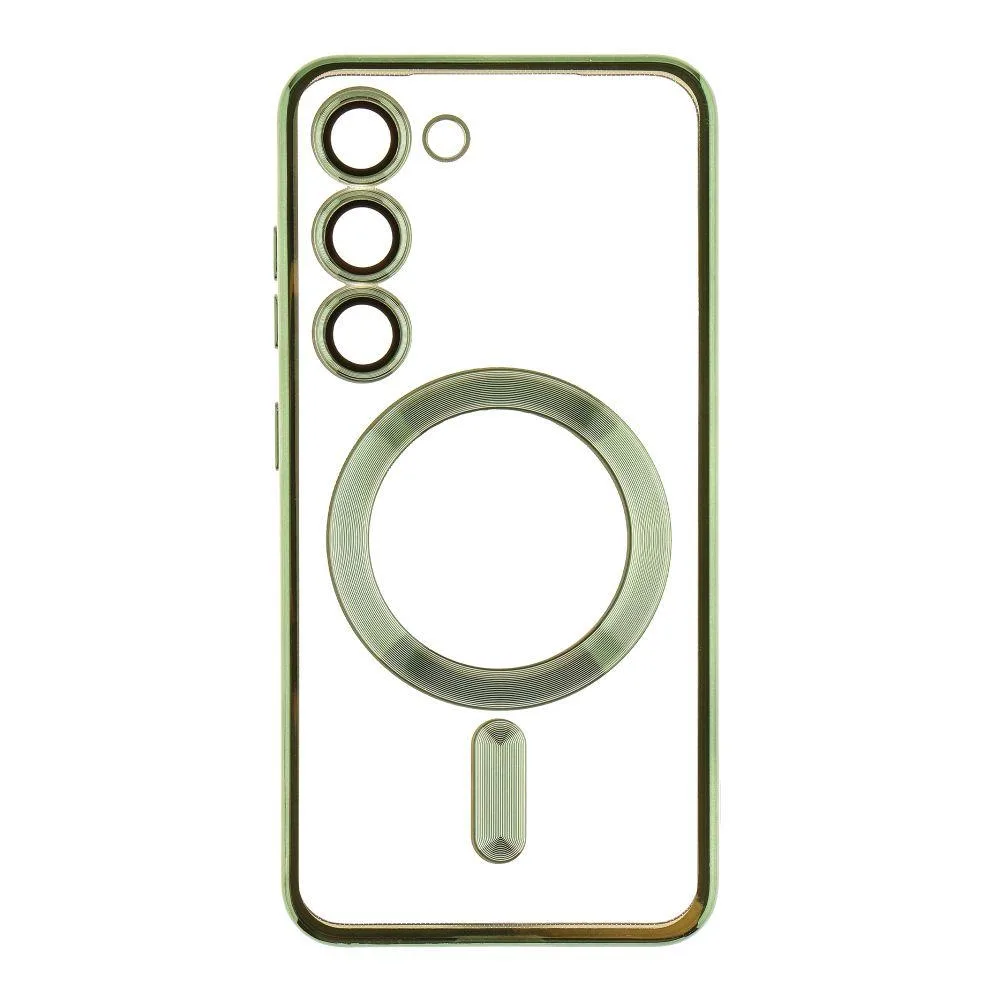Чохол TPU Metallic з повним захистом камери with Magsafe для Samsung Galaxy S23 (S911) Колір Срібло