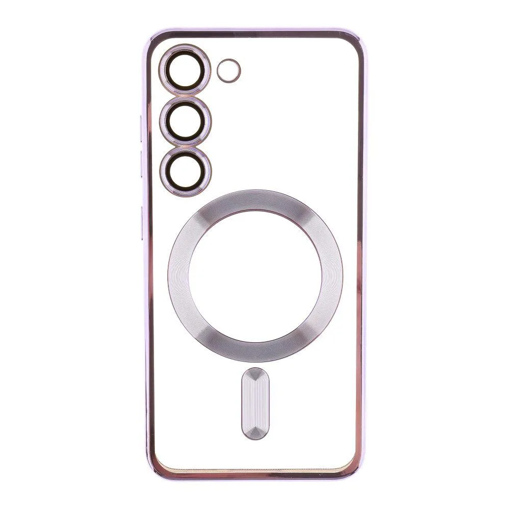 Чохол TPU Metallic з повним захистом камери with Magsafe для Samsung Galaxy S23 (S911) Колір Срібло