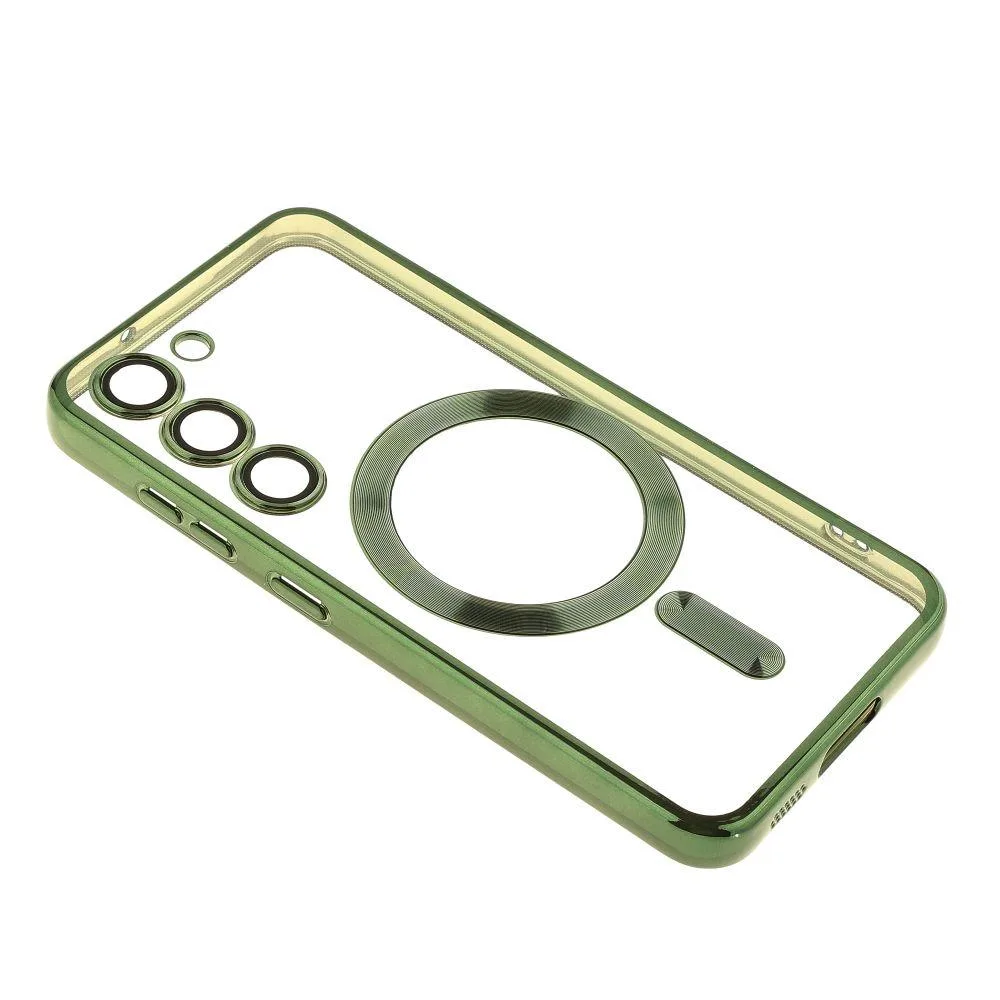 Чохол TPU Metallic з повним захистом камери with Magsafe для Samsung Galaxy S23 (S911) Колір Срібло