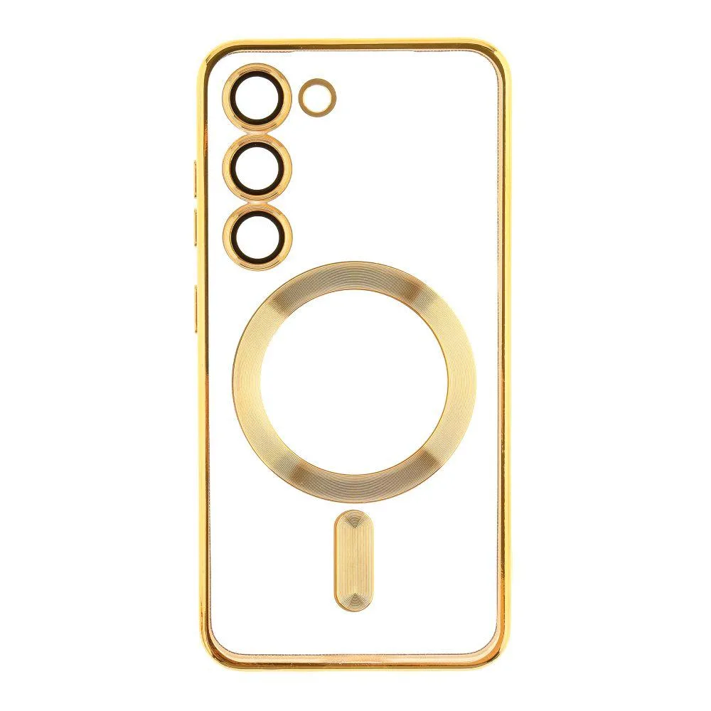 Чохол TPU Metallic з повним захистом камери with Magsafe для Samsung Galaxy S23 (S911) Колір Dark Фіолетовий