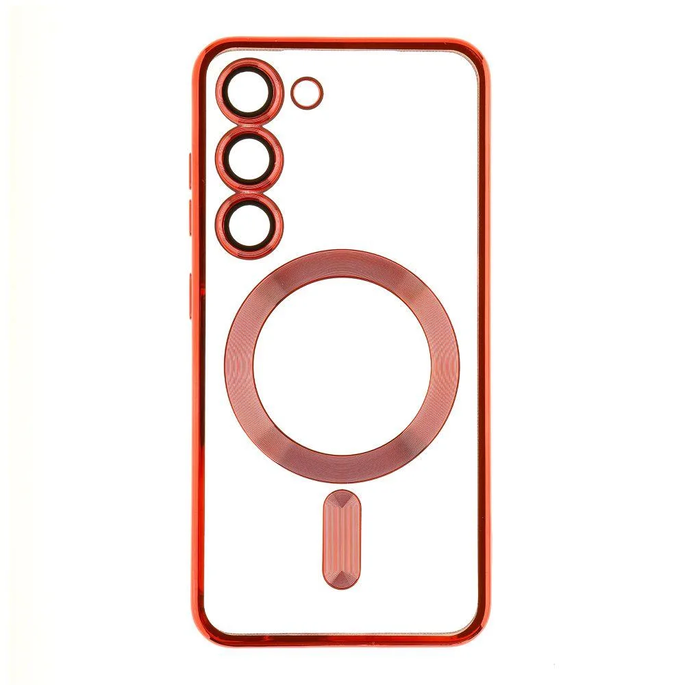 Чохол TPU Metallic з повним захистом камери with Magsafe для Samsung Galaxy S23 (S911) Колір Dark Фіолетовий