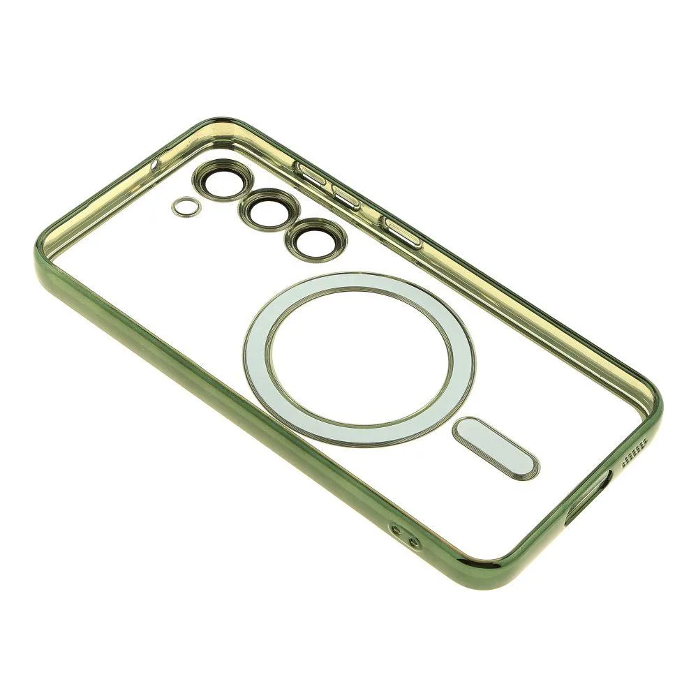 Чохол TPU Metallic з повним захистом камери with Magsafe для Samsung Galaxy S23 (S911) Колір Зелений