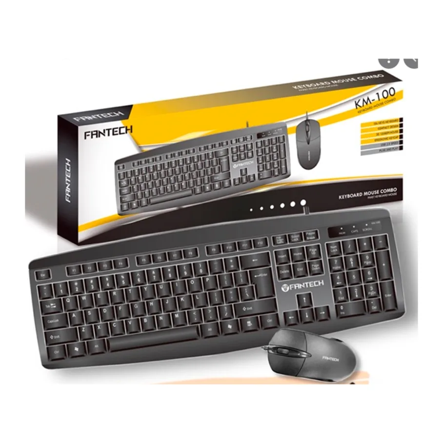 Клавіатура і Миша Fantech KM100 М'ята упаковка Чорний