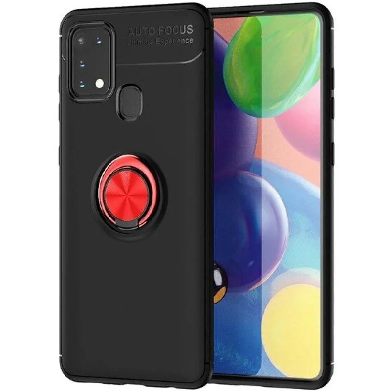 TPU чохол Deen ColorRing під магнітний тримач (opp) для Samsung Galaxy M31, Чорний