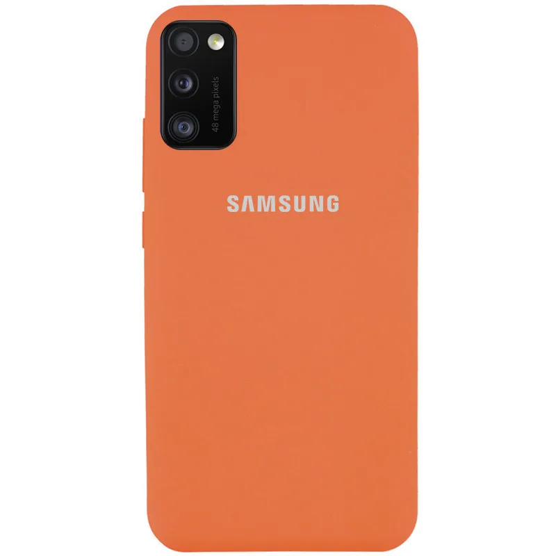 Чохол Silicone Cover Full Protective (AA) для Samsung Galaxy A41, Оранжевый