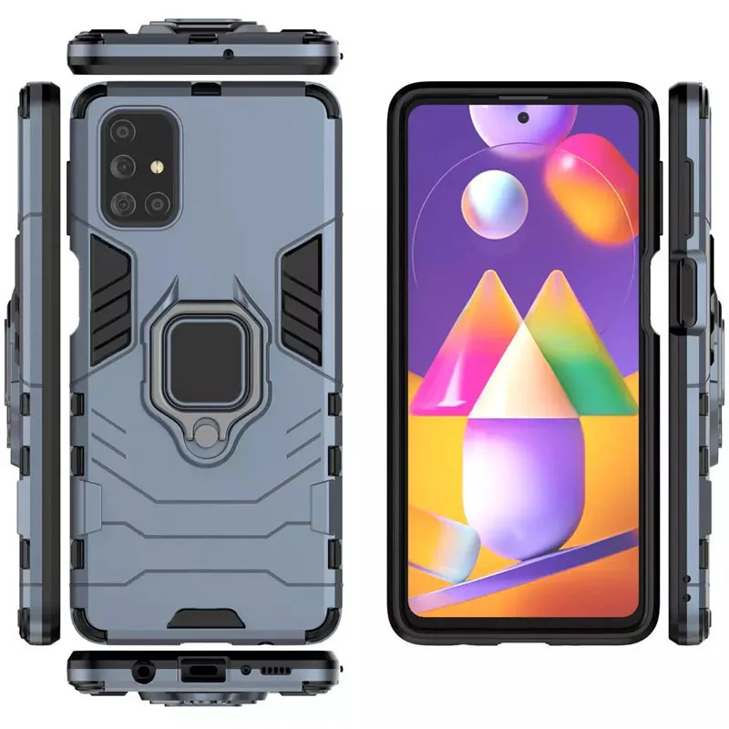 Протиударний чохол Transformer Ring for Magnet для Samsung Galaxy M31s, Сірий