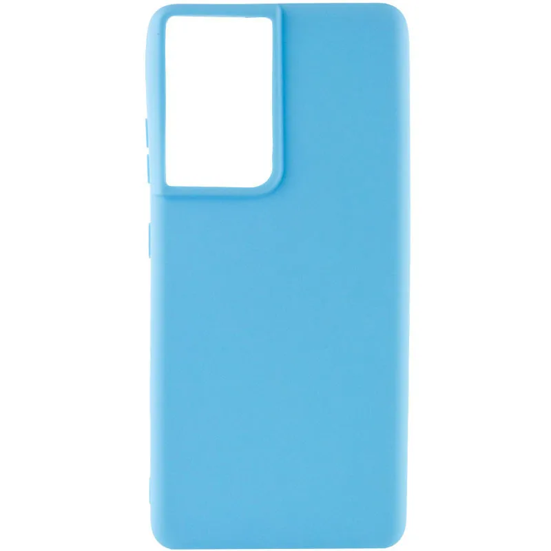 Силіконовий чохол Candy для Samsung Galaxy S21 Ultra, Блакитний