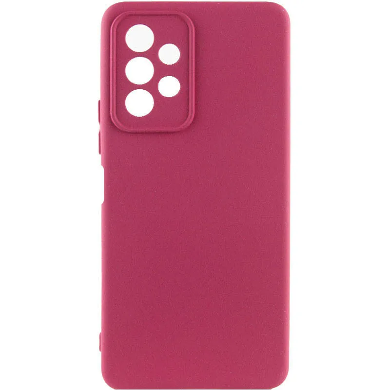 Чохол Silicone Cover Lakshmi із захистом камери (A) для Samsung Galaxy A13 4G, Бордовый