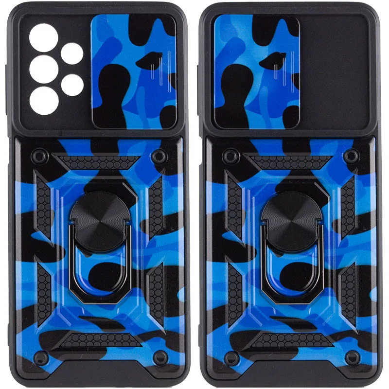 Протиударний чохол Camshield Serge Ring Camo для Samsung Galaxy A13 4G, Синій / Army Blue