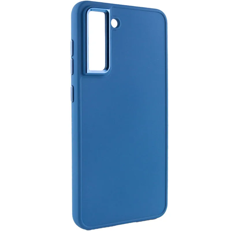 TPU чохол Bonbon Metal Style для Samsung Galaxy S21 FE, Синій / Denim Blue