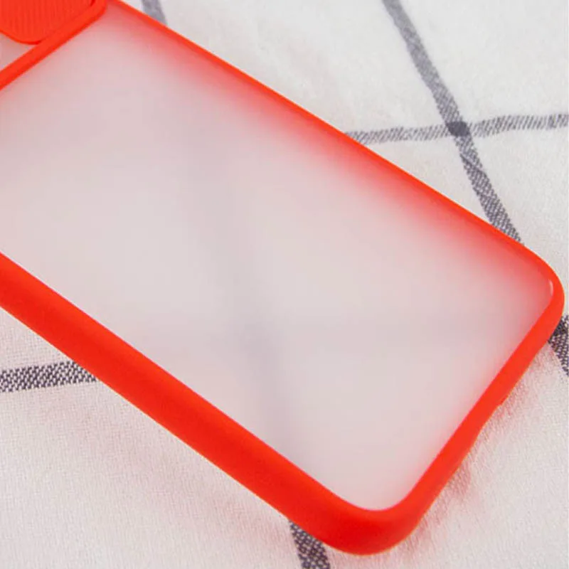 Чохол Camshield mate TPU зі шторкою для камери для Samsung Galaxy A12 / M12, Червоний