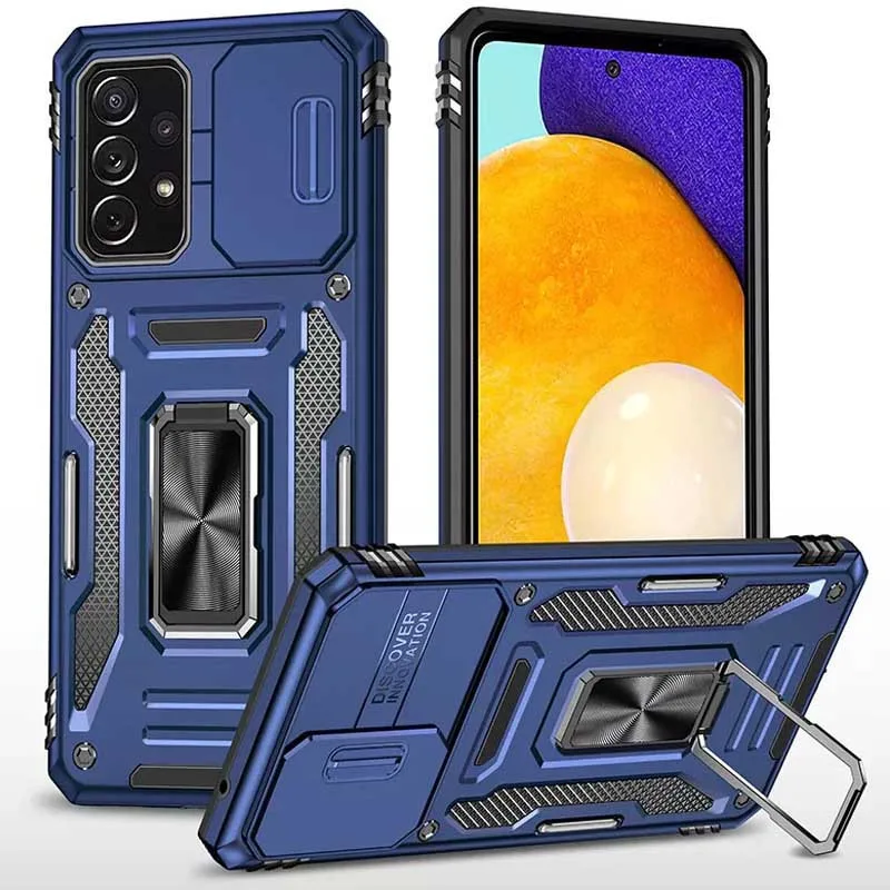 Ударостійкий чохол Camshield Army Ring для Samsung Galaxy A33 5G, Синій / Navy