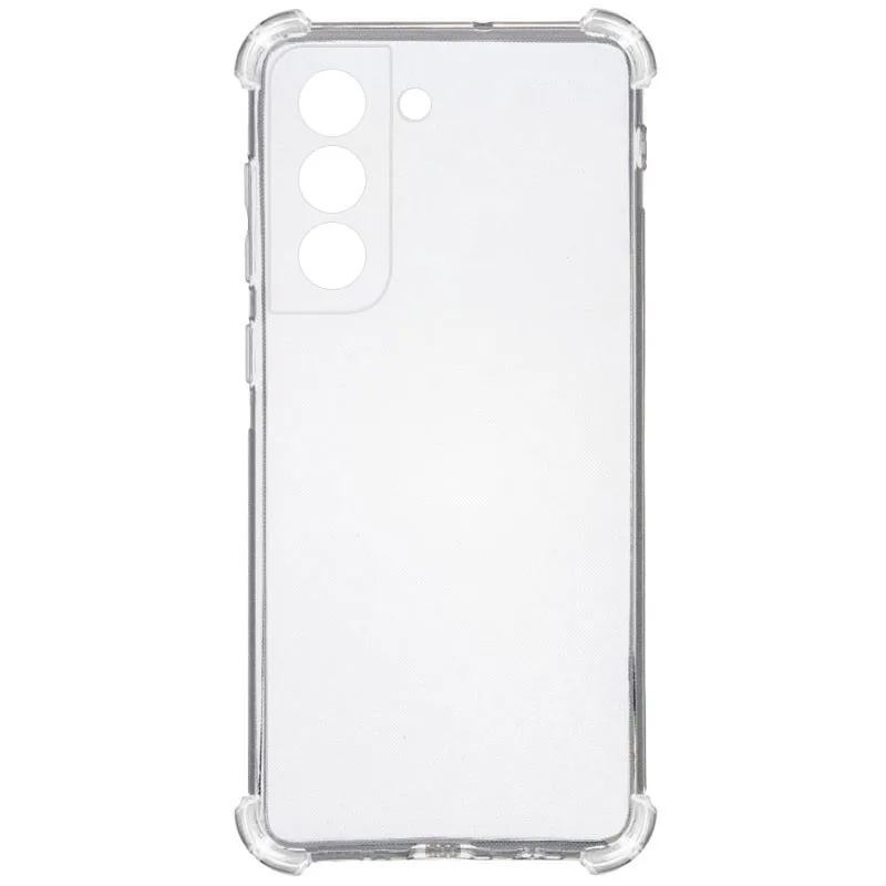TPU чохол GETMAN Ease logo посилені кути для Samsung Galaxy S21 FE, Прозорий