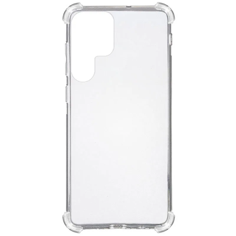 TPU чохол GETMAN Ease logo посилені кути для Samsung Galaxy S22 Ultra, Прозорий