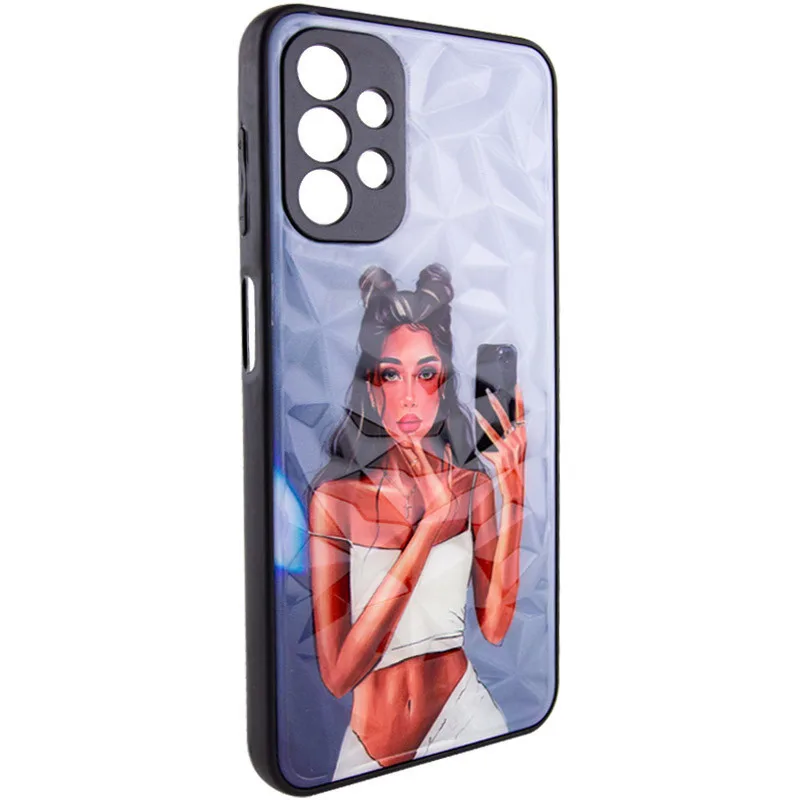 TPU+PC чохол Prisma Ladies для Samsung Galaxy A13 4G, Black in White
