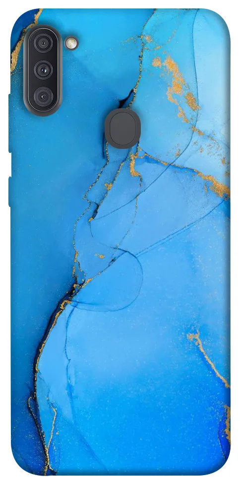 Чохол BLEX Синій із золотом для Samsung Galaxy A11, Синій