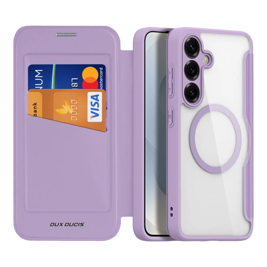 Чохол-книжка Dux Ducis Skin X Pro with MagSafe для Samsung Galaxy S25+ 5G (S936) Purple Pink