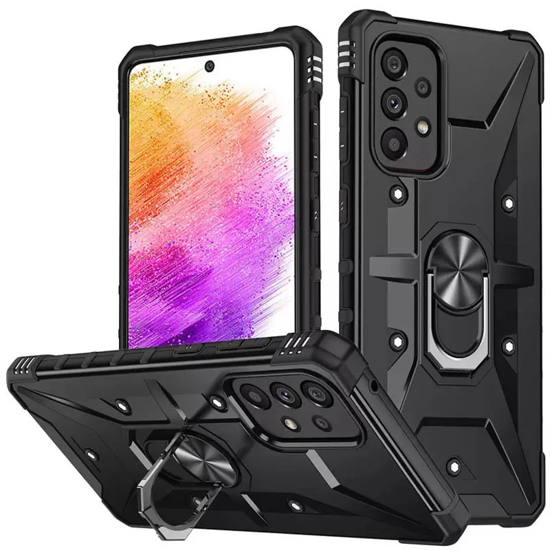 Протиударний чохол Pathfinder Ring для Samsung Galaxy A13 4G / A23 4G / M13 4G / M23 5G / A04s, Чорний