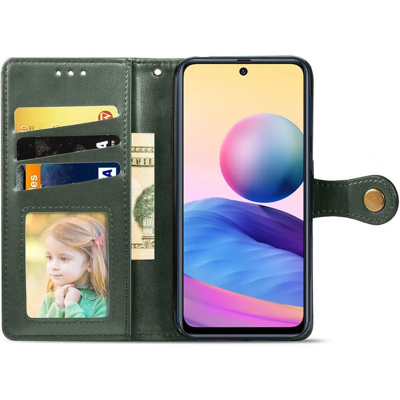 Шкіряний чохол книжка GETMAN Gallant (PU) для Samsung Galaxy A04s, Зелений
