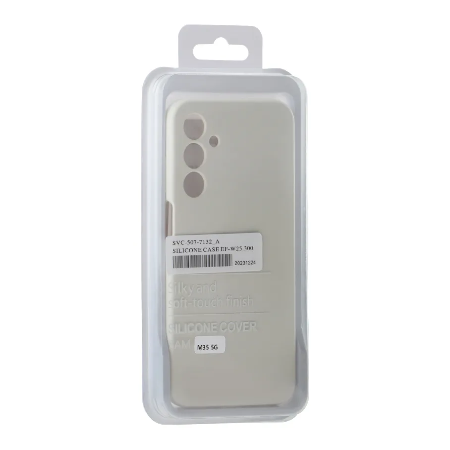 Чохол Liquid Silicone (AA) Full Camera для Samsung Galaxy M35 5G (M356) 09.White