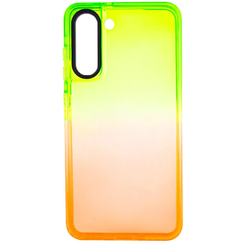 Чохол TPU+PC Sunny Gradient для Samsung Galaxy S21 FE, Салатовий / Помаранчевий