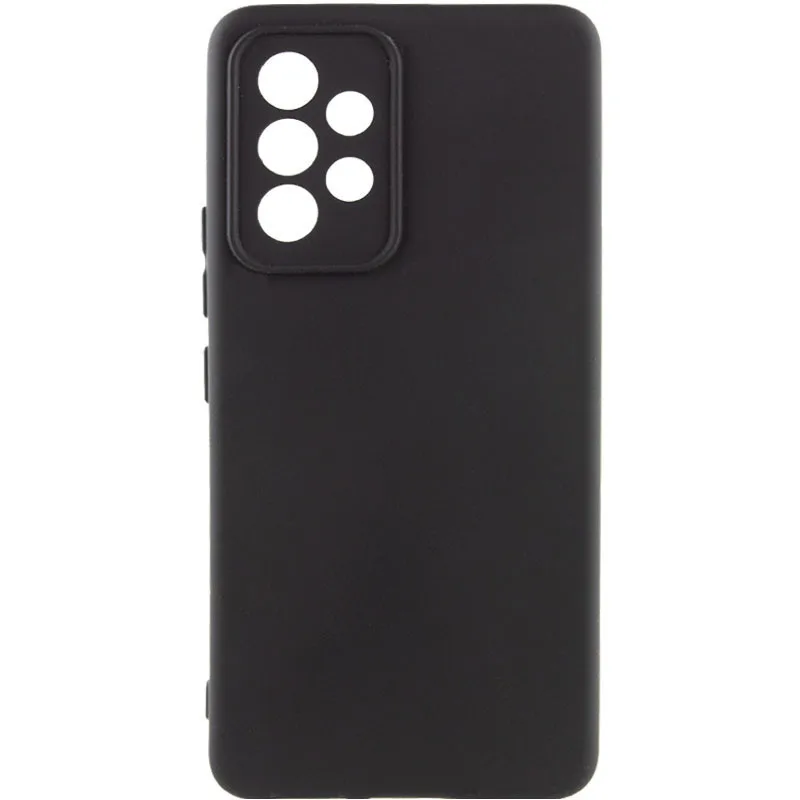 Чохол Silicone Cover Lakshmi із захистом камери (AAA) для Samsung Galaxy A73 5G, Чорний