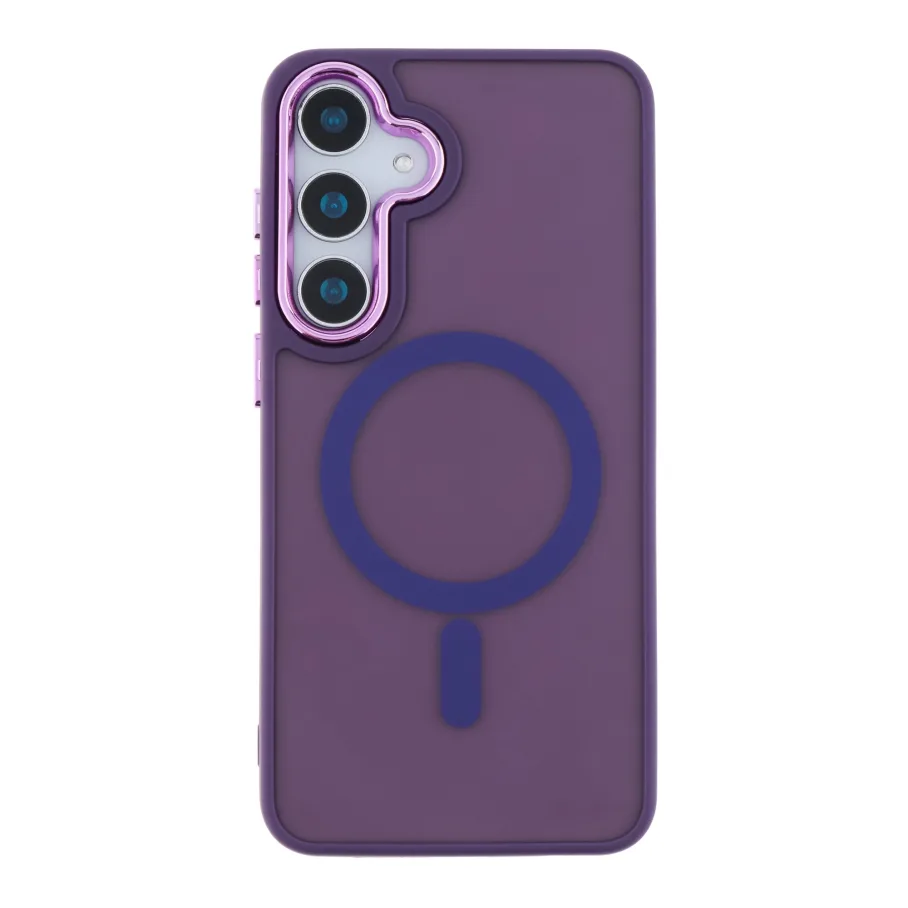 Чохол TPU+PC Space Magnetic Color with Magsafe для Samsung Galaxy S25+ 5G (S936) Dark Purple