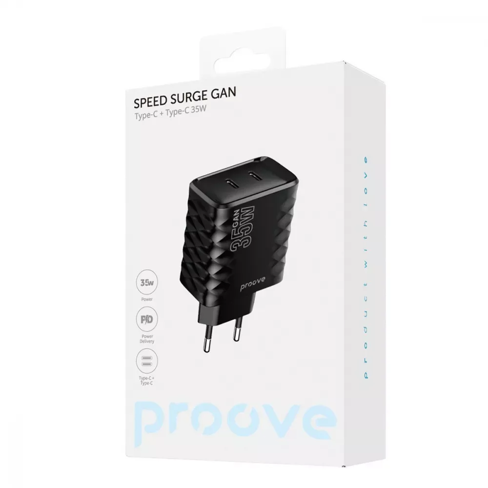 МЗП Proove Speed Surge Gan 35W (Type-C + Type-C)