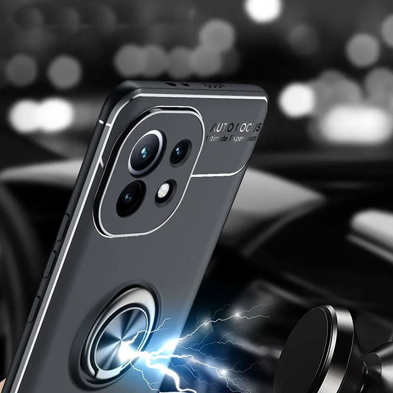 TPU чохол Deen ColorRing під магнітний тримач (opp) для Xiaomi Mi 11
