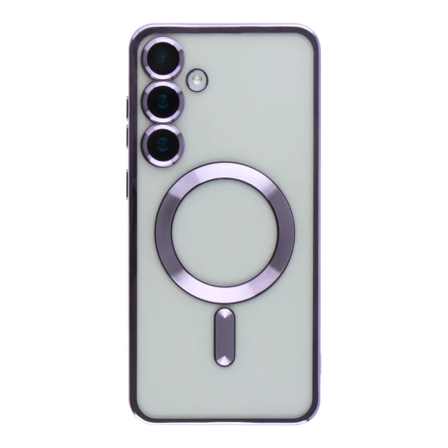 Чoхол TPU Metallic Full Camera with Magsafe для Samsung Galaxy S25+ 5G (S936) Purple