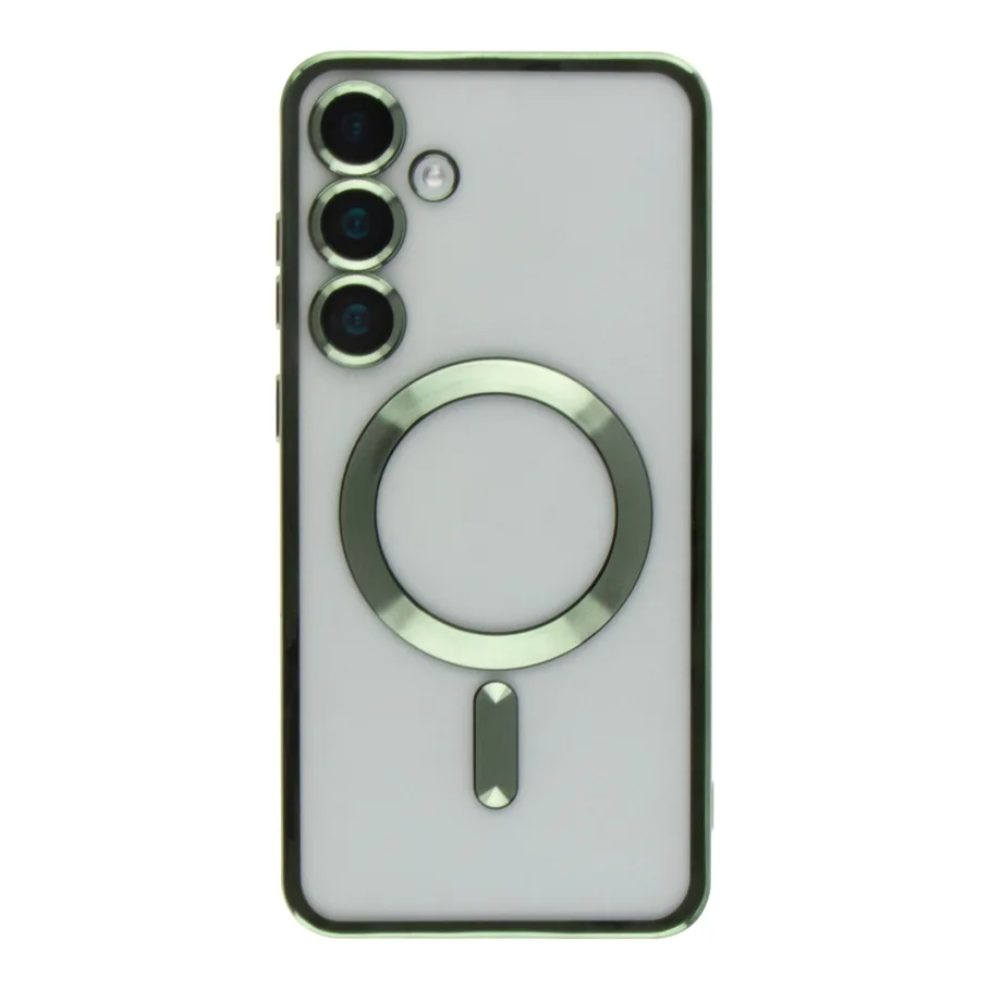 Чoхол TPU Metallic Full Camera with Magsafe для Samsung Galaxy S25+ 5G (S936) Green