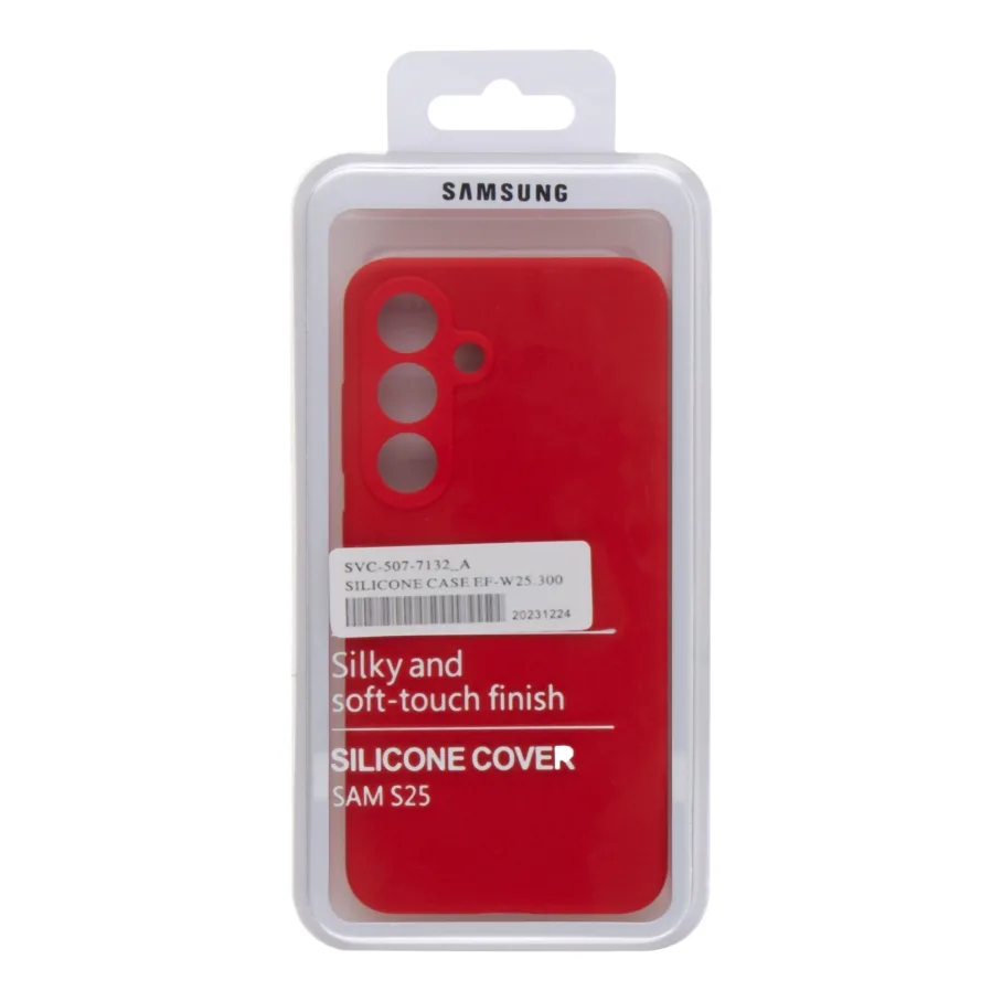 Чохол Liquid Silicone (AA) Full Camera для Samsung Galaxy S25+ 5G (S936) 14.Red