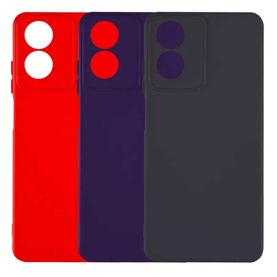 Чохол Silicone Cover Full Camera (A) для Motorola G04/G04s 14.Red