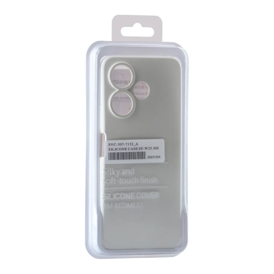 Чохол Liquid Silicone (AA) Full Camera для Xiaomi Redmi 13 4G/Poco M6 4G 09.White