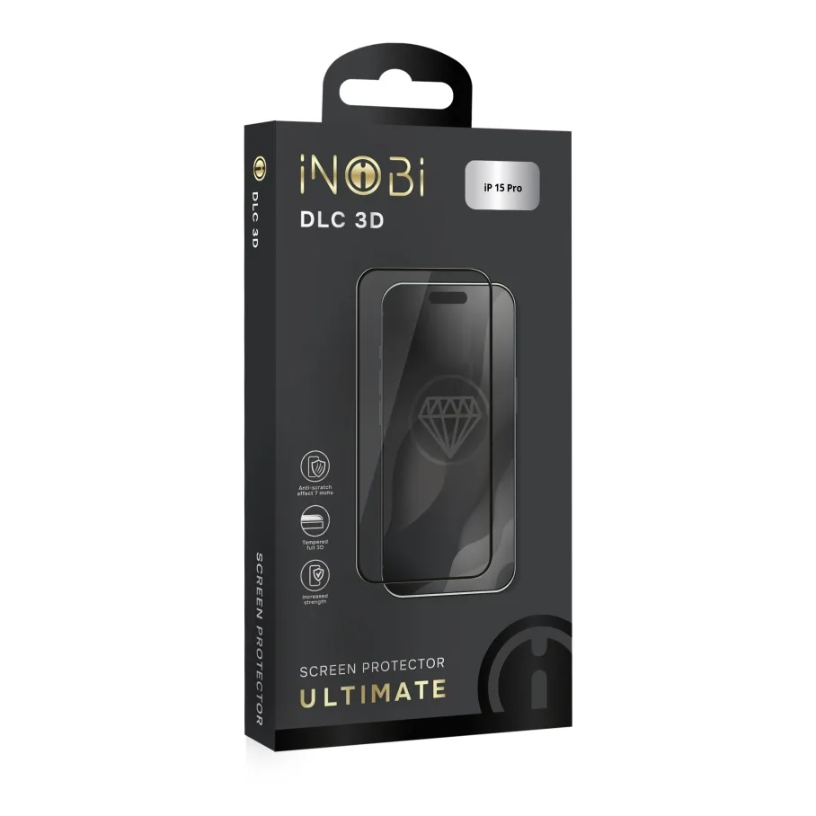 Захисне скло iNOBI Ultimate DLC 3D for iPhone 15 Pro Чорний