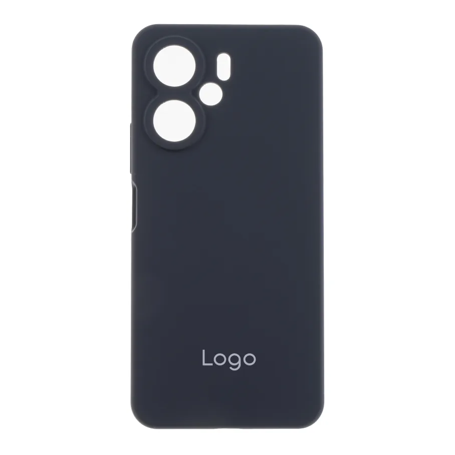 Чохол Liquid Silicone (AA) Full Camera для Xiaomi Redmi 13C/Poco C65 15.Dark Grey