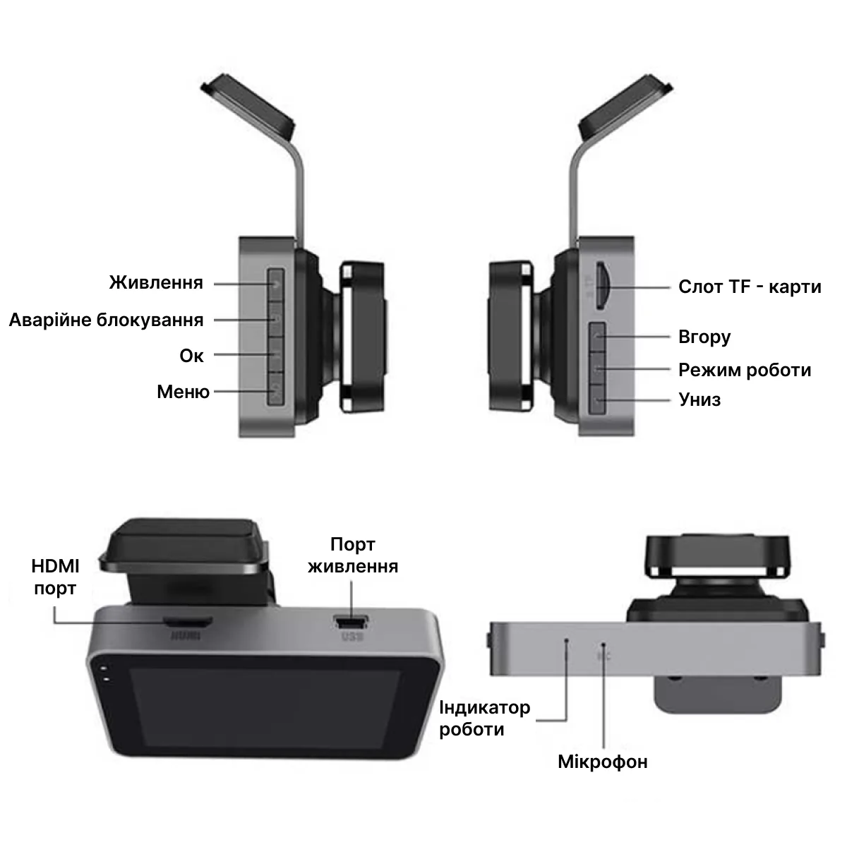 Відеореєстратор для авто Light Dual Lens Vihicle BlackBOX DVR з камерою заднього виду Y11ANDB