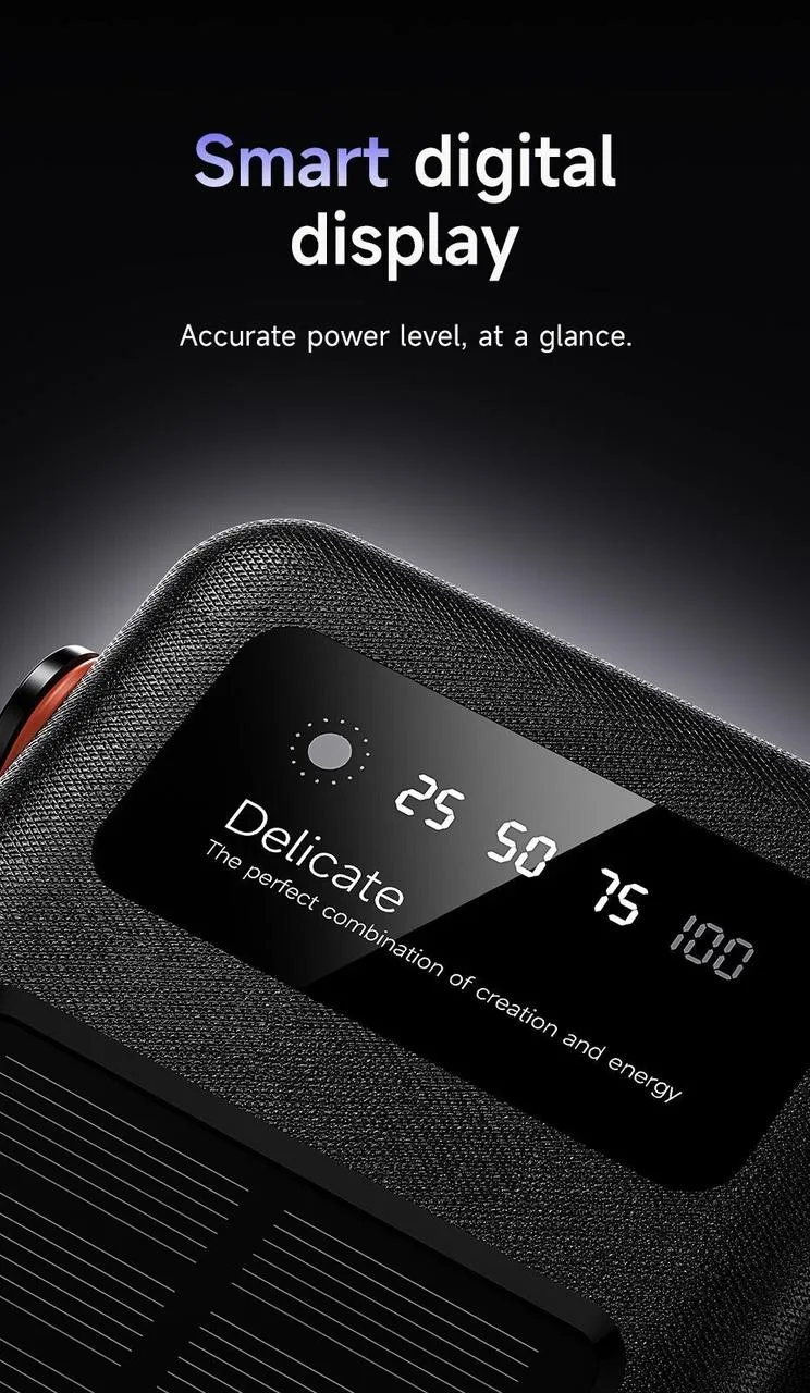 Power Bank Hoco DB33 Plus Solar повербанк 30000 mAh PD20W+QC3.0 Оригінал, чорний