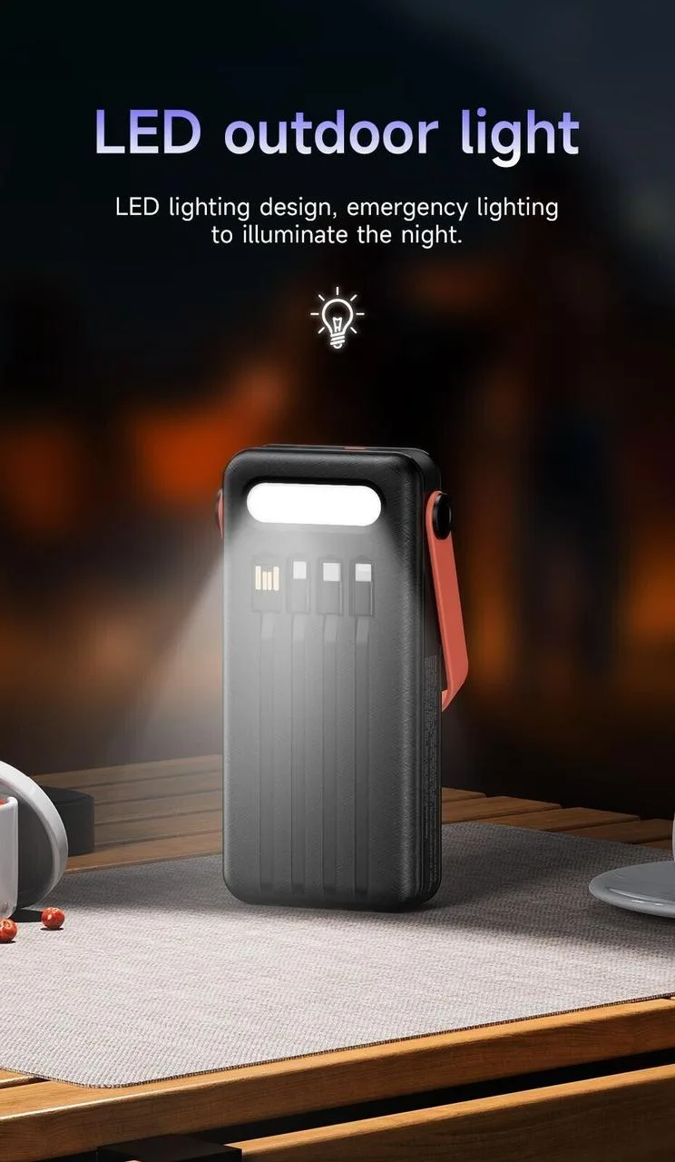 Power Bank Hoco DB33 Plus Solar повербанк 30000 mAh PD20W+QC3.0 Оригінал, чорний