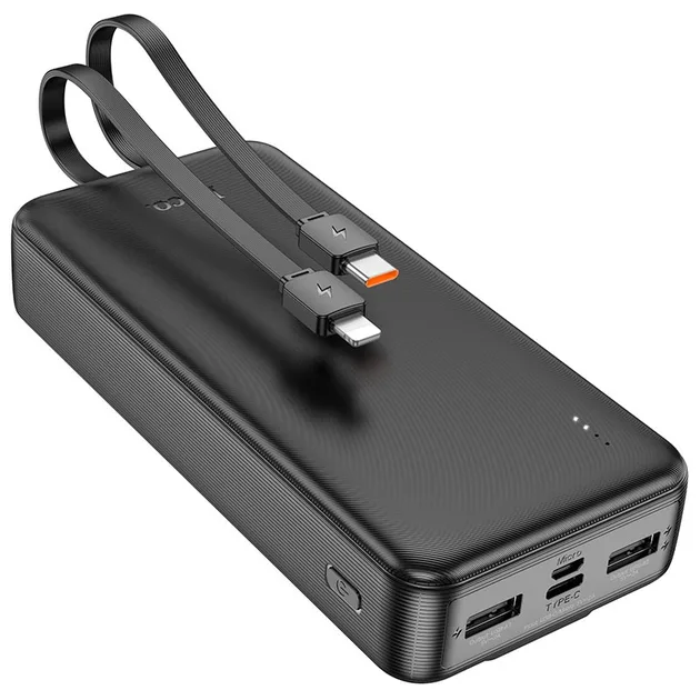Універсальна Мобільна Батарея Power Bank Hoco J118A Speed energy with cable 20000 mAh (Чорний)