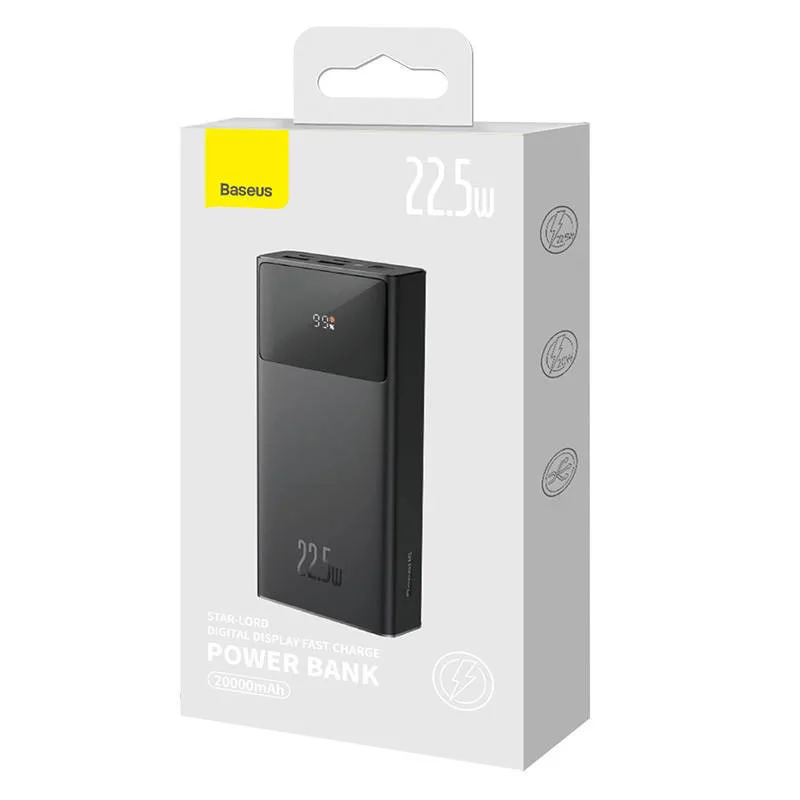 Павербанк Baseus Star-Lord Digital Display 22.5W 20000 mAh (5496416817236)